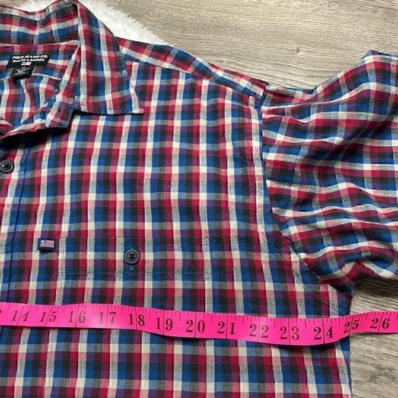 Vintage Polo Jeans Co Ralph Lauren Shirt Mens Size Medium Flannel Plaid USA - Picture 8 of 10